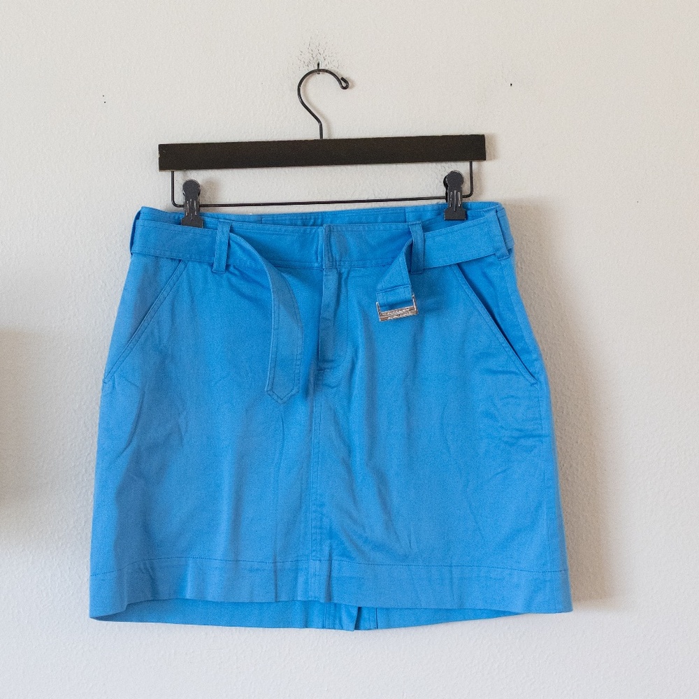 Ralph Lauren Electric Blue Belted Mini Skirt